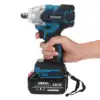 388vf 520N.M Brushless Cordless Electric Impact Wrench Power Tools with 15000Amh Li Battery +LED light Adapt to Makita battery ► Photo 3/6