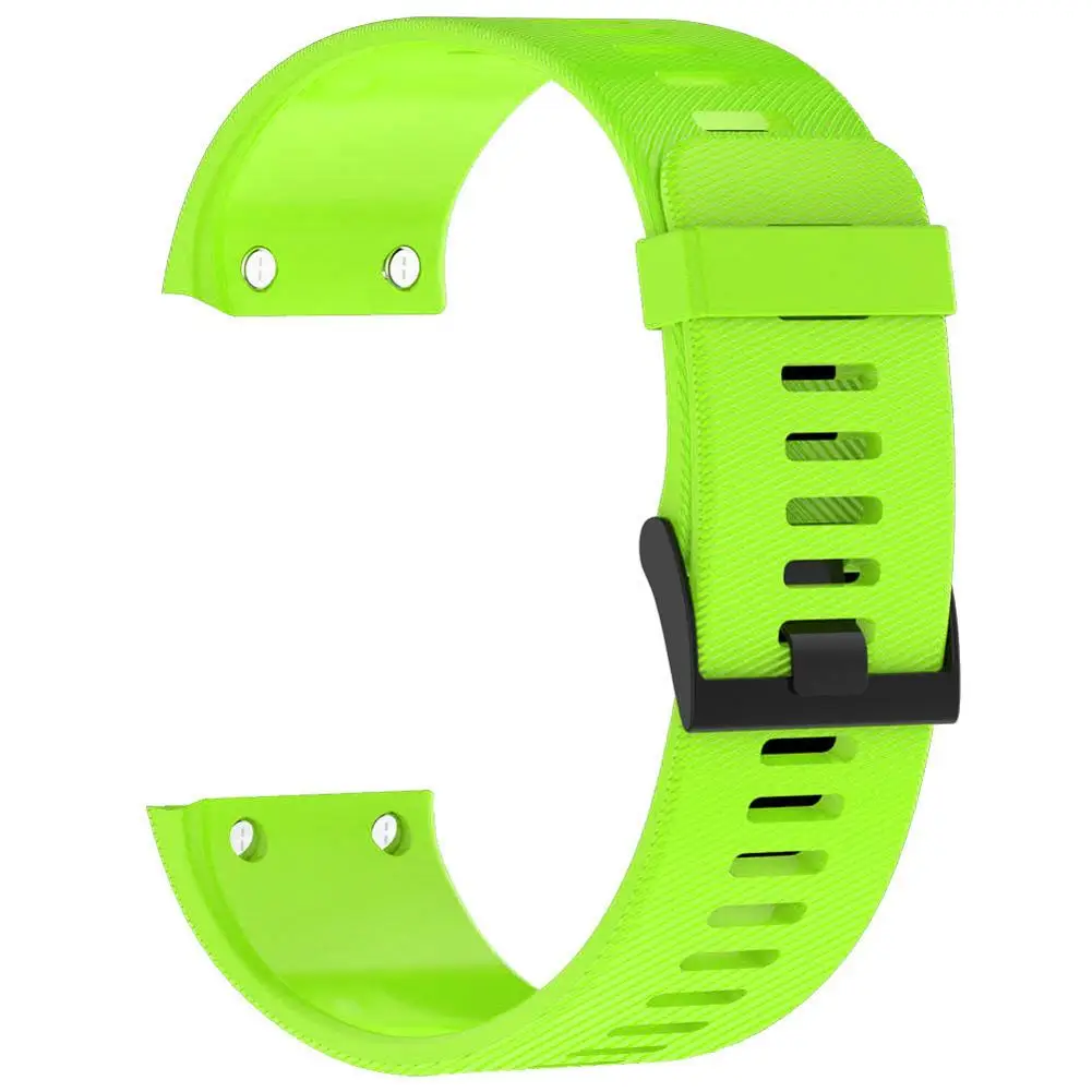 Fluorescent Green Для Garmin Forerunner 35 30 умные часы Премиум мягкий сменный силиконовый ремень саржа, черные, с ремешками на пряжках, 11-Цвет спортивный браслет - Цвет: Fluorescent Green