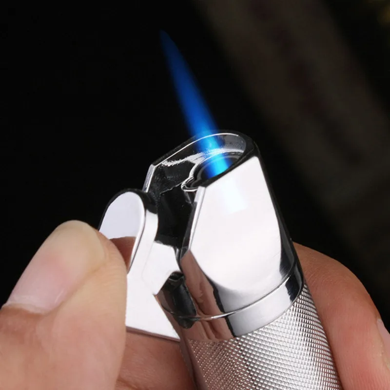 

Netted Cylinder Jet Gas Lighter Turbo Torch Lighter Cigar Pipe Metal Windproof Cigarette Lighter 1300 C Butane Gadget For Men