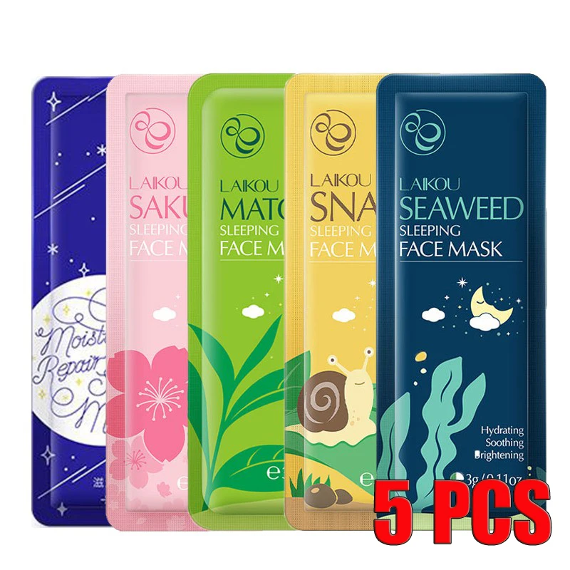 Facial-Mask Sleeping-Face-Sheet Hydrating Moisturizing Anti-Wrinkle Masksbrightening