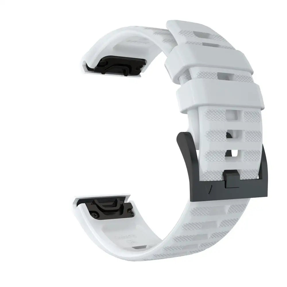 22 26 мм быстросъемный ремешок для часов Garmin Fenix 6X/Fenix 6/5X/5/Fenix 3 3 HR 945 935 Easyfit sport Силиконовый ремешок - Цвет ремешка: White