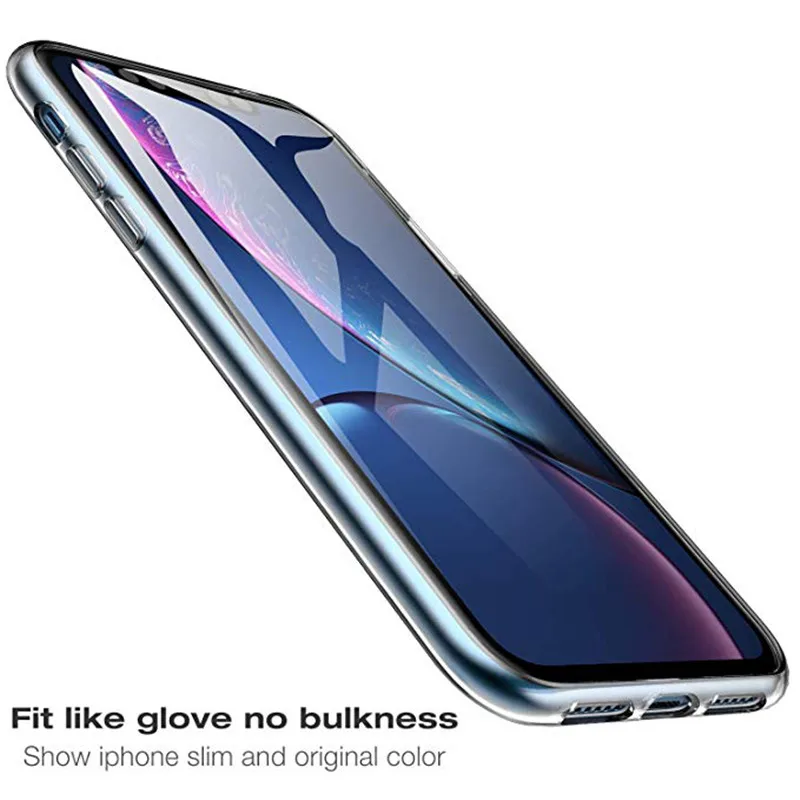 Transparent soft TPU phone case ultra-thin case for iphone x xr xs max 7 8 6s 6 plus for Samsung S9 with waterproof phone case