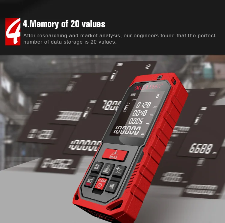 Mileseey Rechargeable Laser Rangefinder New Arrival 50m Laser Distance Meter Laser Measure Angle Tools Diastimeter Red Mileseey Rechargeable Laser Rangefinder New Arrival 50m Laser Distance Meter Laser Measure Angle Tools Diastimeter Red