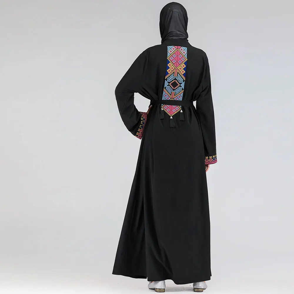Abaya Дубай роскошное платье Абая для женщин гамис мусульманский Wanita марокканский кафтан халат Musulmane Femme вышитые Исламская одежда