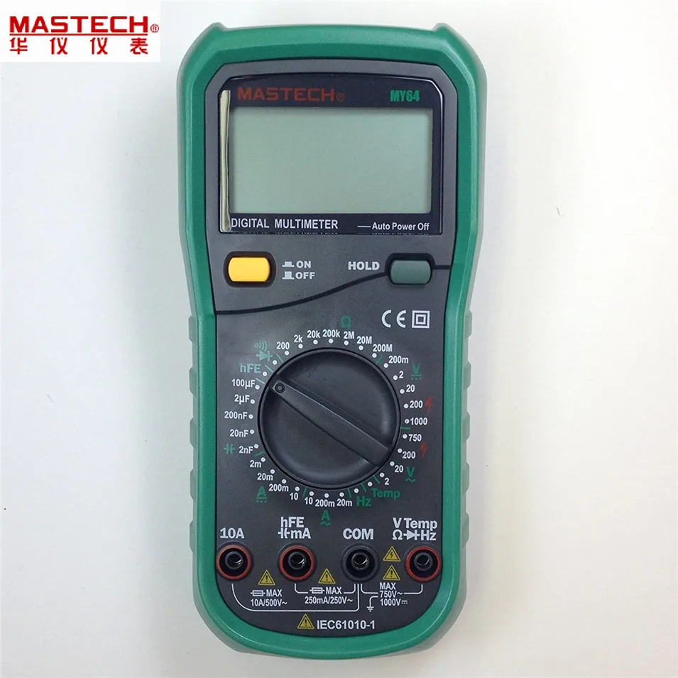 MASTECH MY64 Цифровой мультиметр измеритель емкостной температуры hFE тестовый er с
