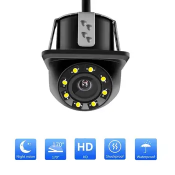 

HD 8 LED Night Vision Car Rear View Camera With Light 170 Degree Viewing Angle Front Rearview Camera Reverse Parking Camcorder