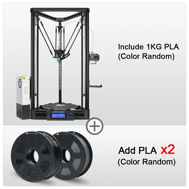 Kossel Add 2KG ANYCUBIC Kossel 3d принтер автоматическое выравнивание модуль принтер линейная направляющая Автоматическая платформа печати размер 3d принтер Diy комплект - Цвет: Kossel Add 2KG