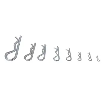 

100PCS Zinc Plated Hair Pin Hitch Retaining R Clip Lynch Cotter Spring Assorted Kit Split Cotter Pins Kit Set Fastener Pins