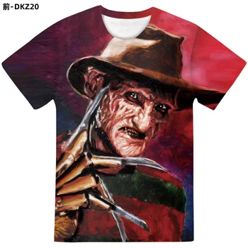 

Hot sale Halloween new custom 3D printed short sleeve T-shirt men