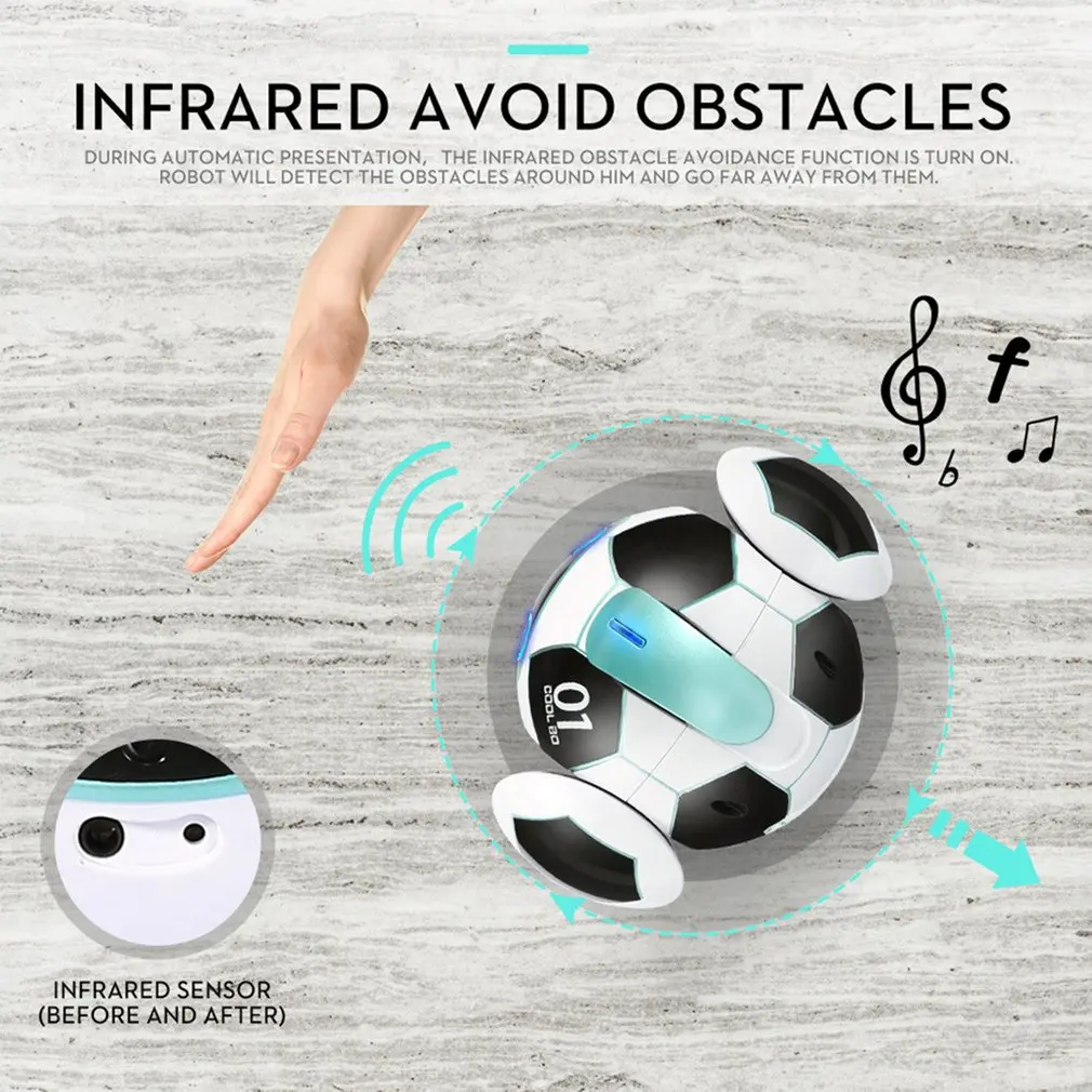Мяч робот AI Роботизированная версия распознавания голоса робот танцы пение жестов зондирования запись робот игрушки Дети