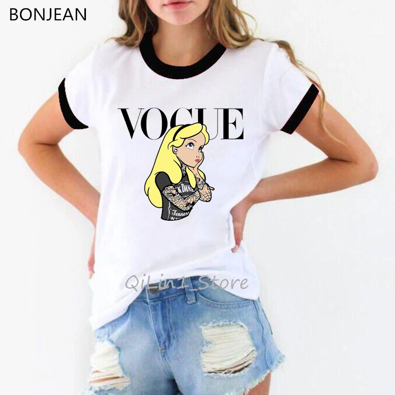 

Bad Tattoo princess printed vogue funny t shirts women summer harajuku spoof shirt streetwear aesthetic clothes kawaii tshirt