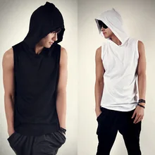 MEN'S Vest Men's Hooded Slim Fit Tank-top Waistcoat Casual Men Waistcoat