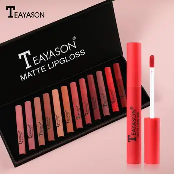 

12 Colors Velvet Matte Lip Glaze Set Lip Gloss Lipstick Set Long Lasting Waterproof Cosmetic Batom Mate Lip Tint Makeup TSLM2