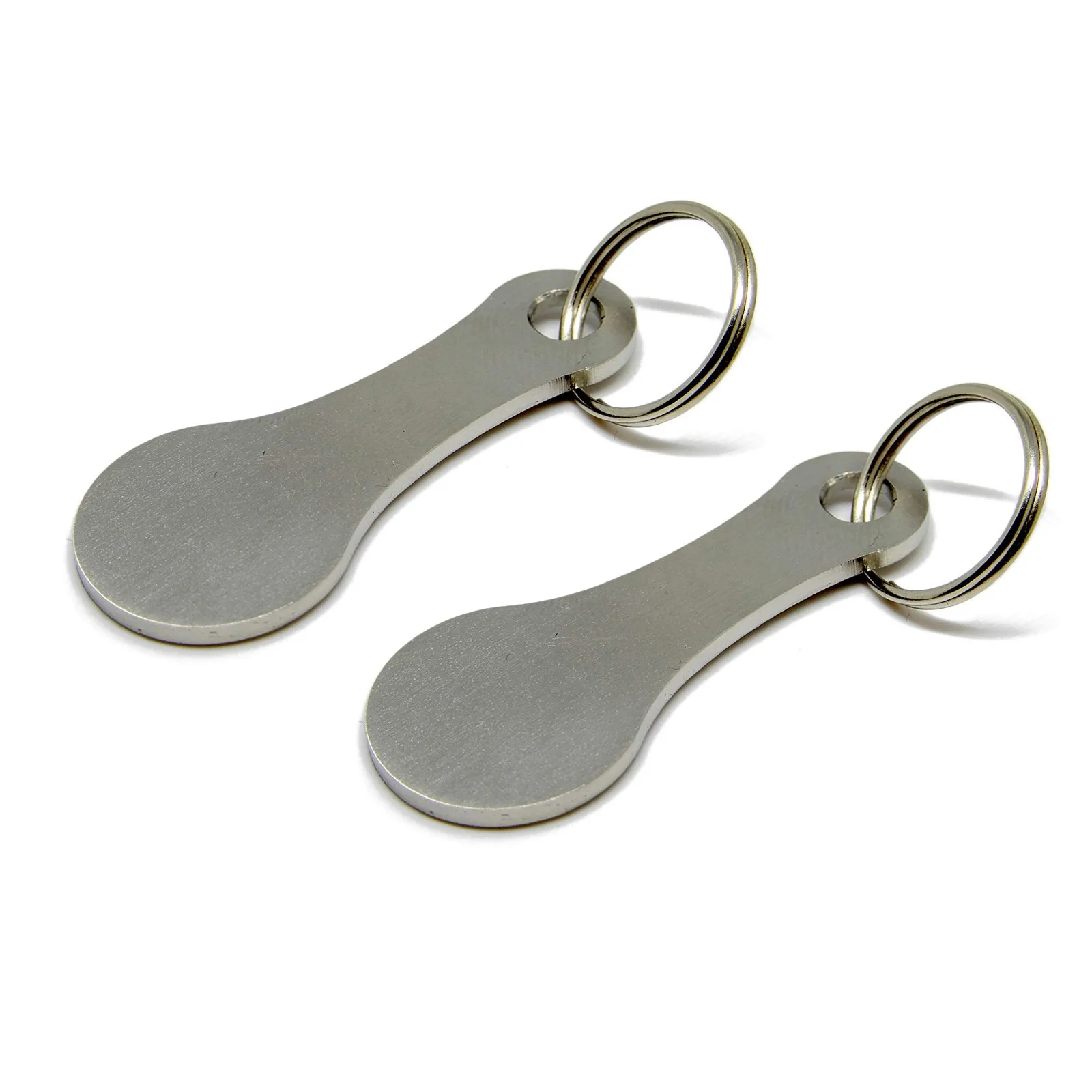 2 paquetes de Metal de aluminio de llave de aleación de anillo de carrito de compras fichas clave accesorios de cadenas de la clave llaveros con gancho #50g