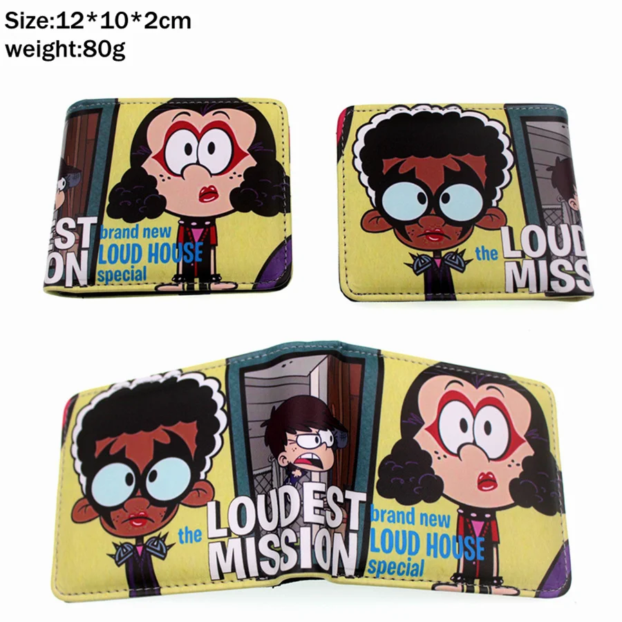 Кошелек из искусственной кожи с рисунком «The Loud House Lincoln» для мальчиков и девочек с карманом на молнии для монет, короткий двойной держатель для карт, кожаный кошелек с принтом