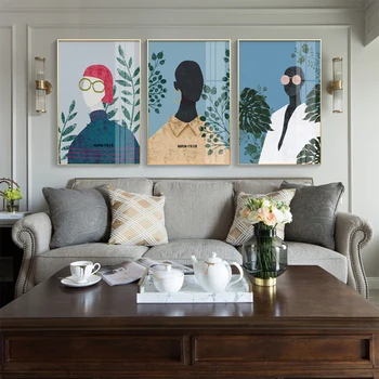 

Black African Woman Oil Painting Canvas Nordic Poster Modern Art Portrait Posters Prints Wall Pictures For Living Room