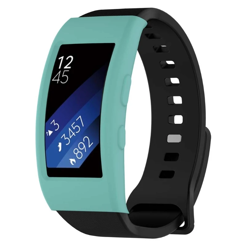 Силиконовый чехол для часов протектор для samsung gear Fit 2 Pro SM-R360 SM-R365 3XUE - Цвет: Зеленый