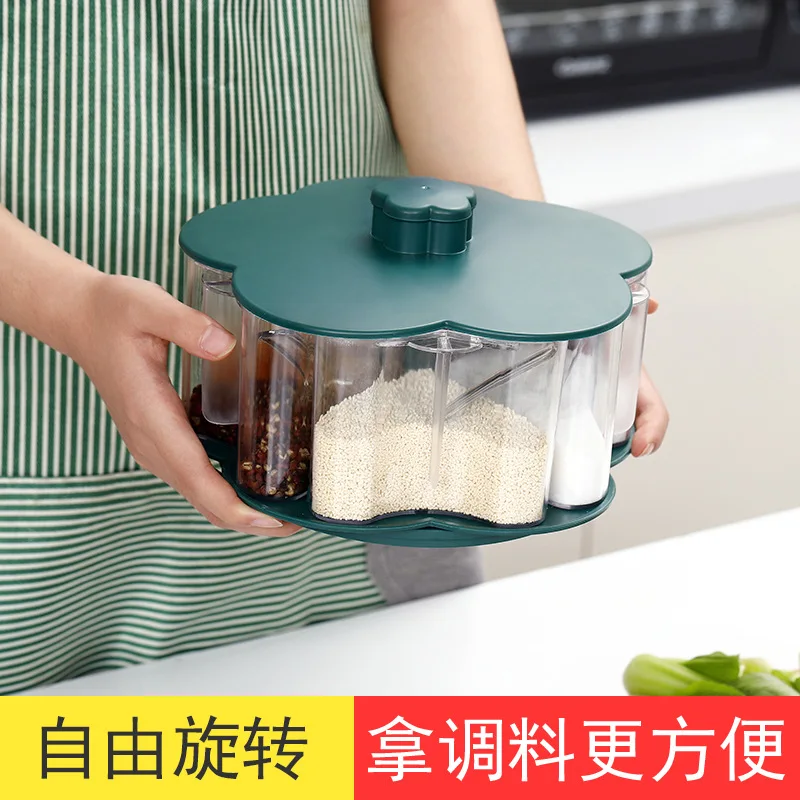 

Коробка для приправ, кухонные принадлежности, четыре коробки, в которых находится одна коробка из разных материалов