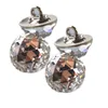 Shining! Crystal button shirt with diamond buttons, chiffon cuffs, rhinestone diy clothing accessories 4
