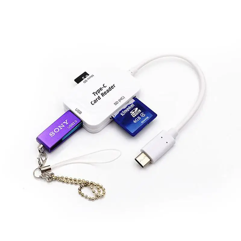 OTG USB 3,1 type C к USB 2,0 концентратор Micro-SD TF карта адаптер комбо-разветвитель
