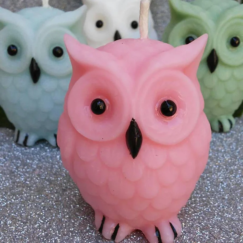 3D Сова силиконовая свеча форма для DIY изготовления Ароматических Свечей Натуральный Соевый Воск ароматическая свеча Плесень Смола глина помадка формы