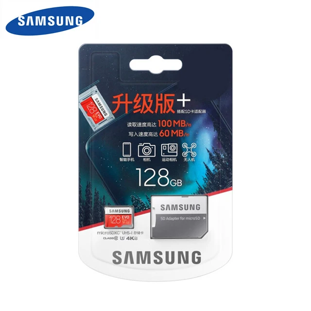 SAMSUNG Micro SD Card EVO Plus Flash Memory Card 128GB 64GB 256GB 512GB 32GB Class 10 UHS-I High Speed Microsd TF Card 6