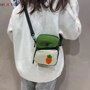

Canvas Casual Messenger Shoulder Bags Women Fashion Versatile Messenger Bags Cartoon Fruit Small Handbags Female Mini Purses
