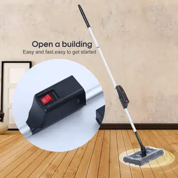 

360 degree Electric Swivel Cordless Cleaner Home Cleaning Machine Black Easy Operate Swivel Automatic Sweeper Cleaning Tool