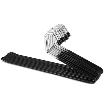 

20Pc Metal Open-End Non Slip Slack Pant Trouser Slack Hangers Organisers Clothes Bar Storage