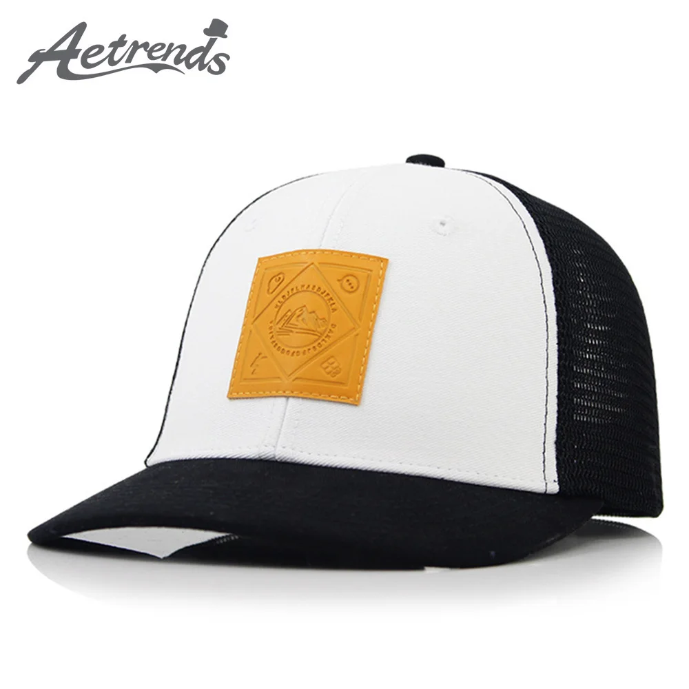 

[AETRENDS] 5 Colors Mesh Caps and Hats Outdoor Sport Trucker Dad Hat Hiphop Snapback Baseball Cap Z-9959