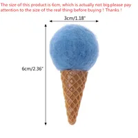 Newborn Felt Ice Cream Props Tiny Baby Girl Boy Photo Shoot Handmade Felt Photography Props Accessories 6