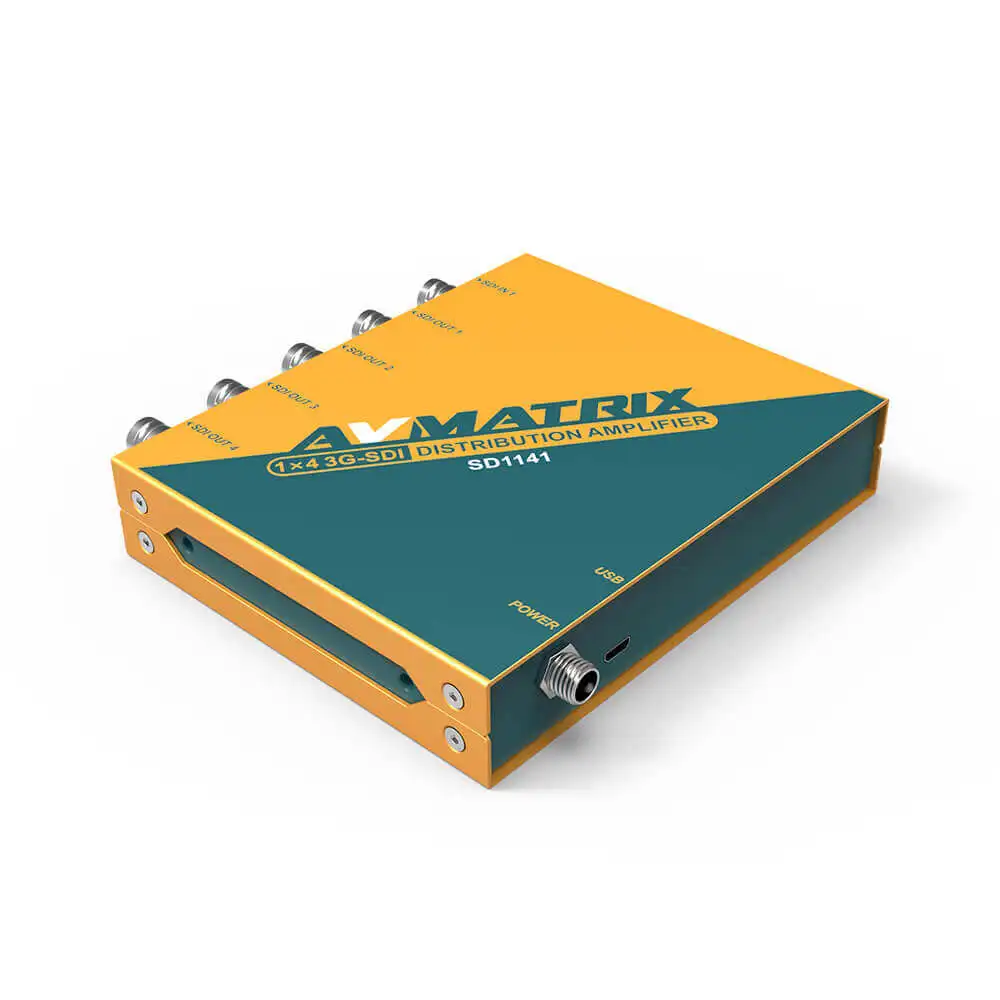 AVMATRIX SD1141 1 × 4 3g HD-SDI/SDI усилитель распределения видео SDI сплиттер с адаптером поддержка DVB-ASI сигнала