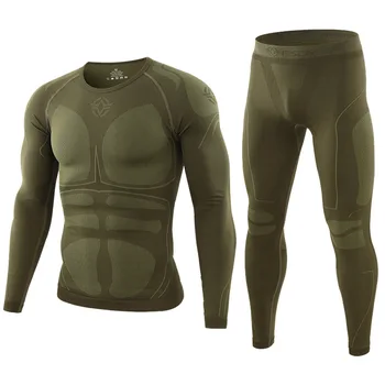 

Outdoor Sports Function Warm Underwear Suit European and American Training Suit Cycling Suit T-shirt + Pants
