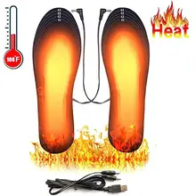 

USB Heated Shoe Insoles Electric Foot Warming Pad Winter Outdoor Sports Heating Insole Washable Unisex Thermal Shoe Inserts