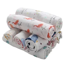 Baby Muslin Swaddles Soft Newborn Blankets Bath Quilt Gauze Cotton Infant Wrap Sleepsack Play Mat Baby Deken