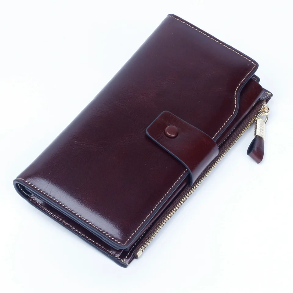 Buy Monte Lovis Ladies Wallet, Long Genuine Leather Purse, Brown Wallet  hellbraun Camilla Online at desertcartINDIA