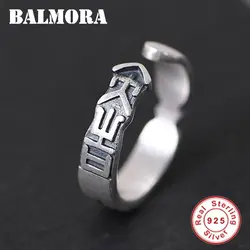 BALMORA Настоящее серебро 925 проба традиционный удача открыть несколько колец для женщин подарок для пары винтажные модные ювелирные изделия