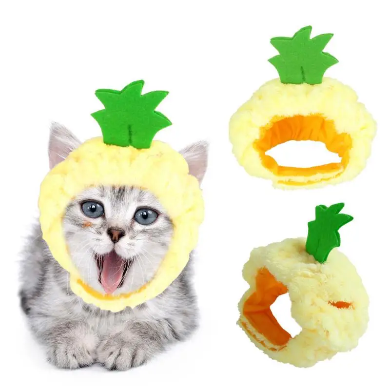 

Pet Hat Teddy Dress Up Apple Headdress Cat Dress Up Hat Dew Ears Cat Headgear Halloween Pet Cosplay Costume For Decoration