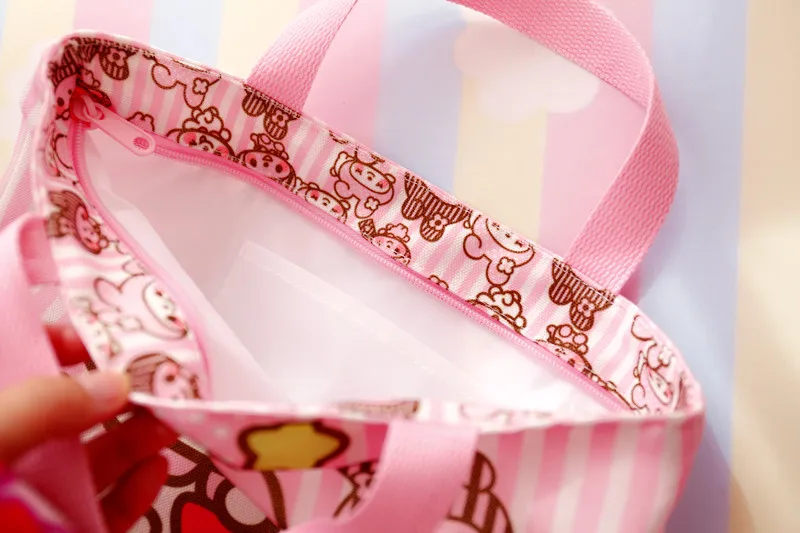 Мультфильм «Hello Kitty» Мелодия Cinnamoroll pompurin собака холст женская сумка-шоппер Детская сумка через плечо Ланч сумка экологически чистая сумка сумочка