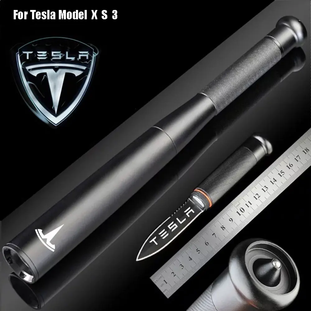 Для Tesla Model 3 X S многофункциональный фонарик со спасательным молотком и ремнем |