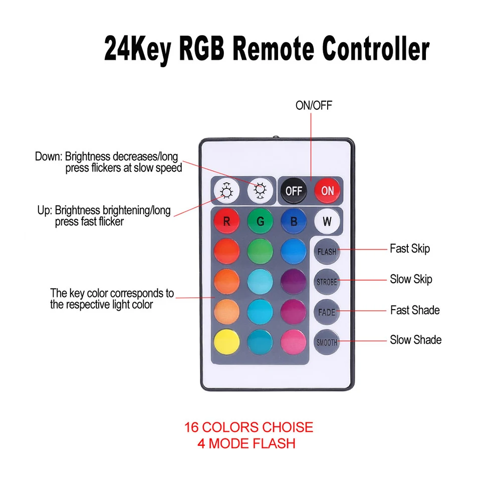 Светильник для аквариума с дистанционным управлением RGB EU US Plug Водонепроницаемый