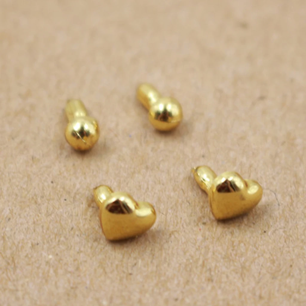 6 Colors Lovley Heart-Shape Ear Stud Make Up for 12