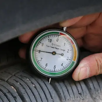 

Portable Stainless Steel Tire Tyre Pressure Tread Depth Gauge Indicator Retro Features Lightweight And Compact Design