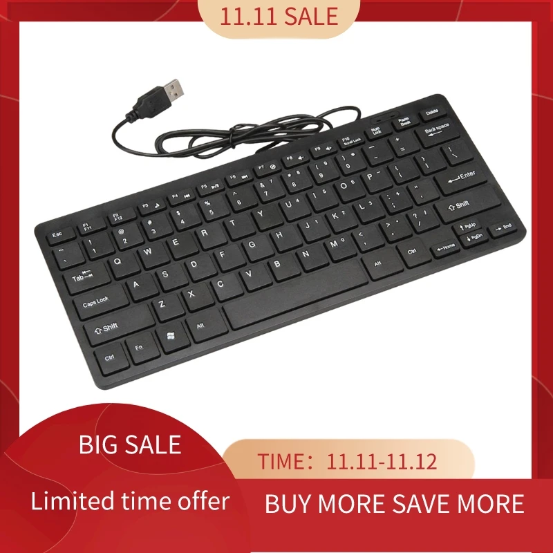 Lechnical RL-K7 Mini Wired USB Keyboard 78 Keys Small Waterproof Keyboard for Notebook PC Desktop Computer Office Lechnical RL-K7 Mini Wired USB Keyboard 78 Keys Small Waterproof Keyboard for Notebook PC Desktop Computer Office