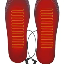 Plantillas de zapatos calentadas por USB, almohadilla de calentamiento de pies eléctrica, calentador de pies, alfombrilla de calcetín, para deportes al aire libre, invierno, cálidas
