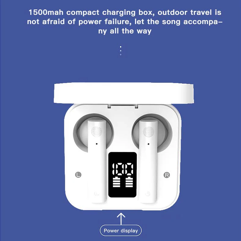 Air 2s TWS Wireless Bluetooth Earphone LED Display Headphone With Dual Mic PK Air 2 SE Airdots Noise Reduction Earbud For Xiaomi