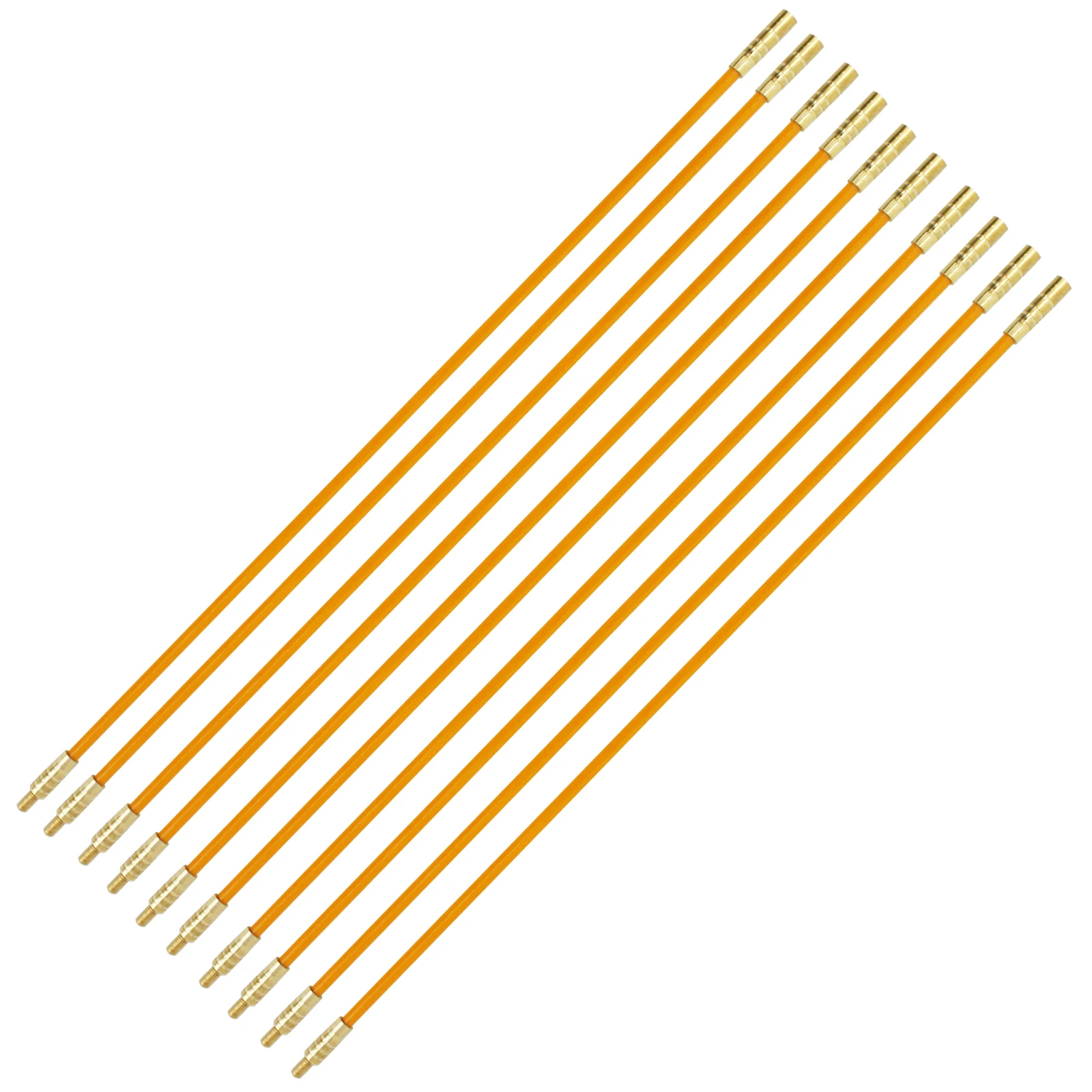 10pcs Push Pull Rod Fish Tape Holder & Connectors Fiberglass Wire Cable