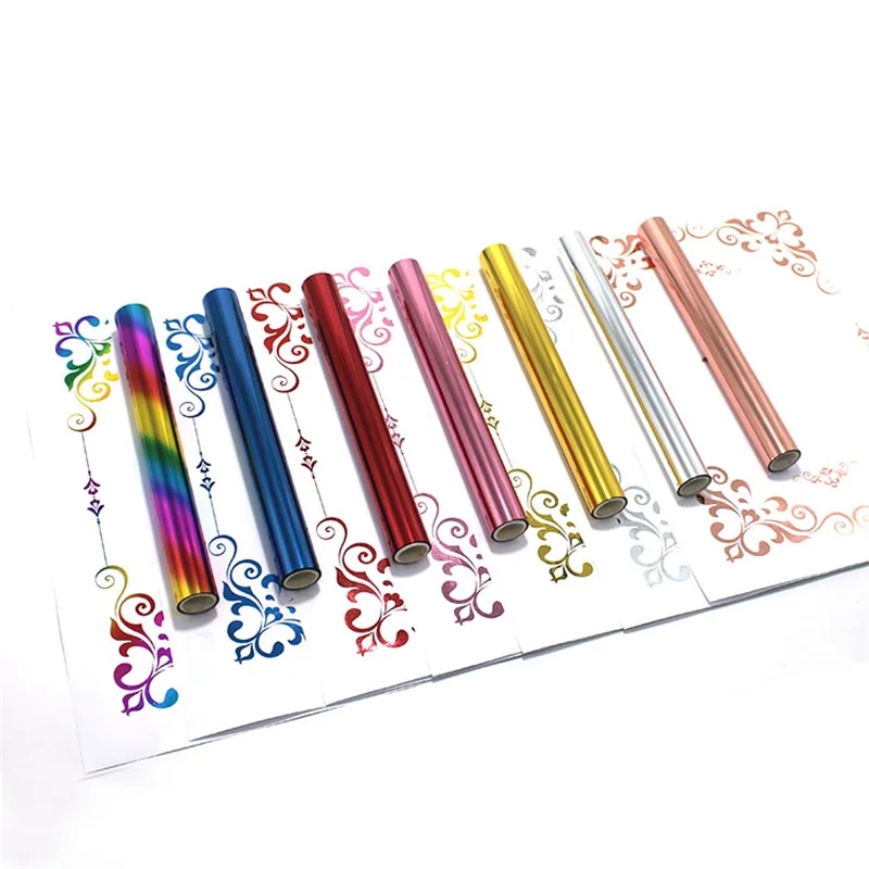 

5mx19.3cm Colourful Hot Stamping Foil For Toner Reactive By Laser Printer And Laminator For Wedding Invitation Cards Printing