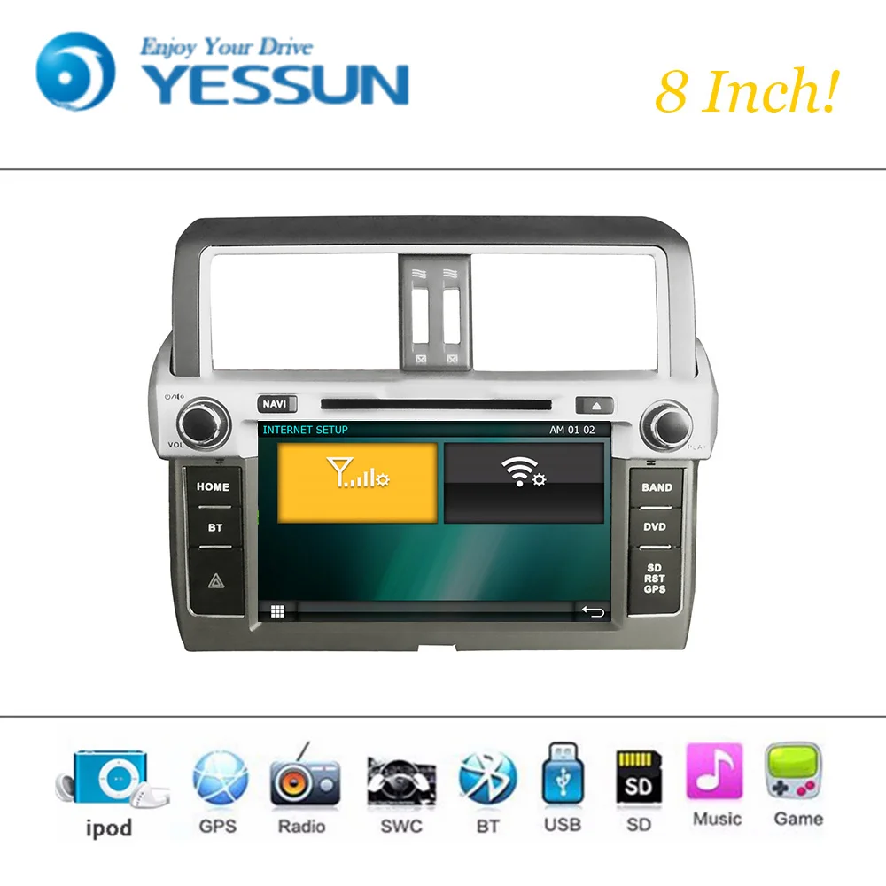 Автомагнитола для Toyota land cruiser Prado 150 2014 DVD плеер система Wince Авторадио стерео GPS