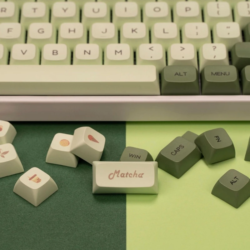 20Cb Matcha Green Tea Keycap Pbt Standard Dye Sublimazione Keycap 124 Tasti Profilo Xda 6.25U Spazio Per Tastiera Meccanica